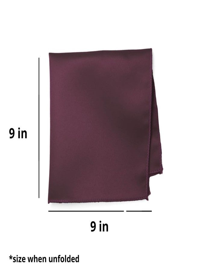 tiemart Cabernet Solid Color Pocket Square - Image 2